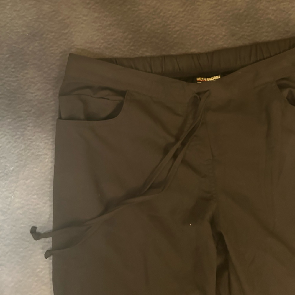 Grey's Anatomy Black Drawstring Scrubs Pants - Picture 3 of 6